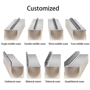 Fosso di drenaggio lineare in acciaio inossidabile OEM Forte resistenza alla pressione canale centrale con tre cuciture in resina per il nuoto povero