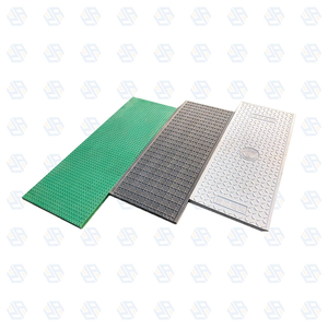 Copertura per trincea per cavi a pavimento termorestringente in lamiera di vetroresina con elevata capacità di carico Coperture per tombini elettrici