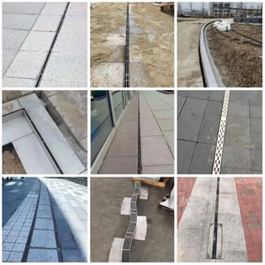 Fosso di drenaggio lineare in acciaio inossidabile OEM Forte resistenza alla pressione canale centrale con tre cuciture in resina per il nuoto povero