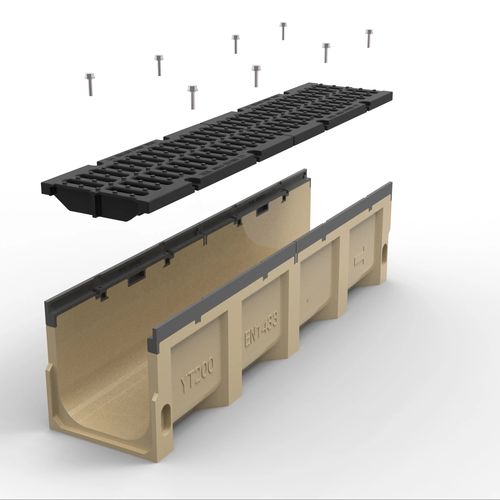 Zwaar uitgevoerd afvoerkanaal